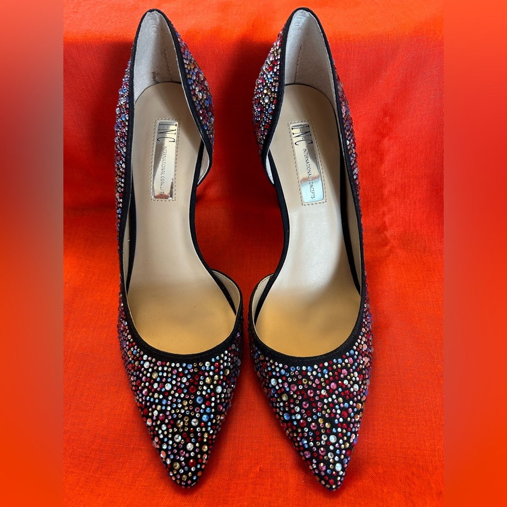 INC Multicolored Jeweled Heels